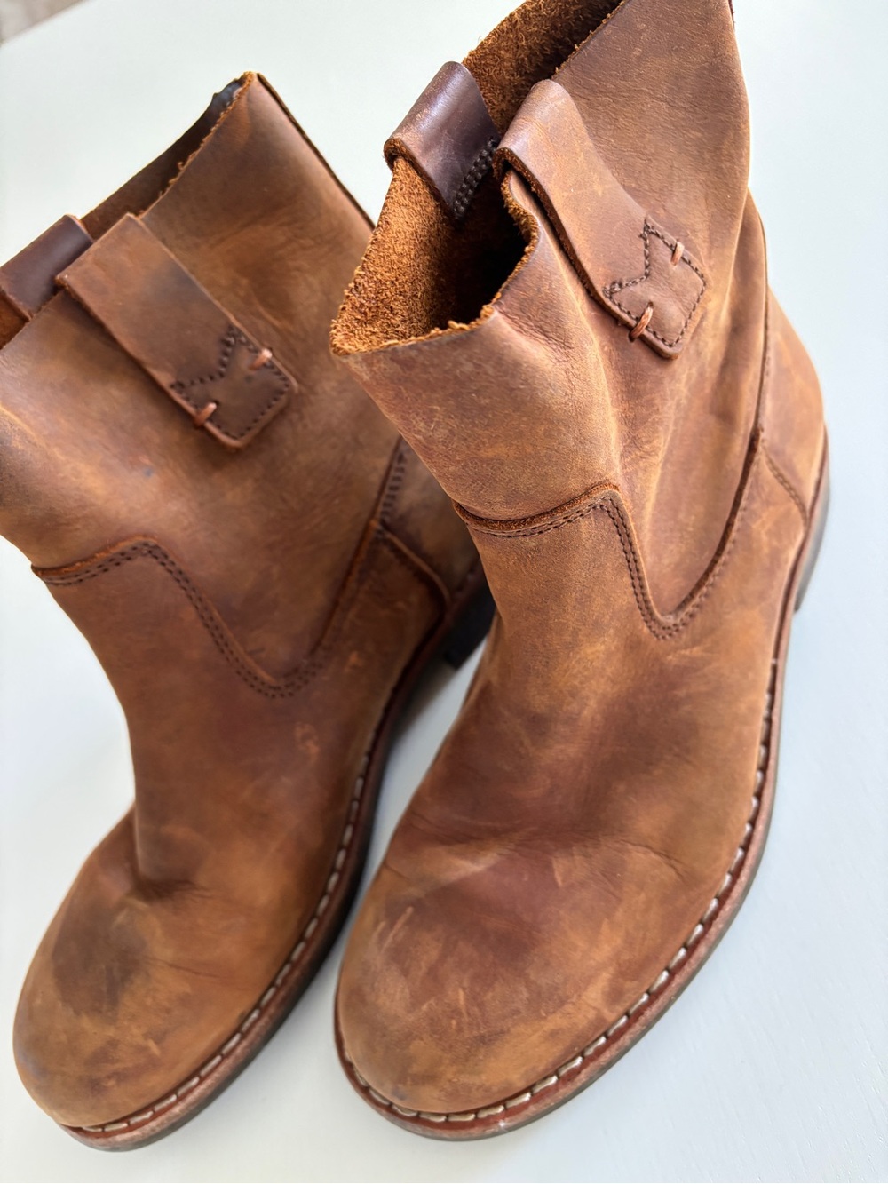 Roots women Chestnut Brown Leather Pull-On Boots